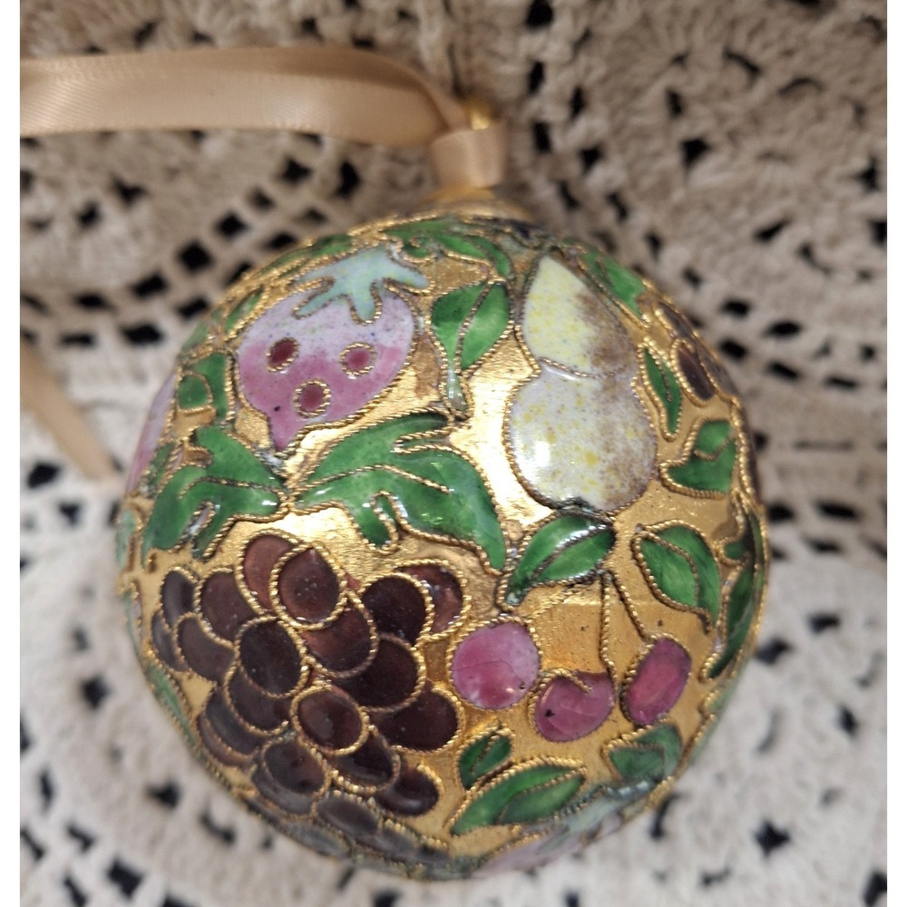 3 " Cloisonné  Enamel Ball Christmas Ornament